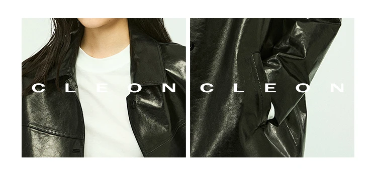 Waxed Lambskin Genuine Leather Jacket Women Retro Lapel Collar Single Breasted Real Leather Casual Spring Autumn Outerwear 2026