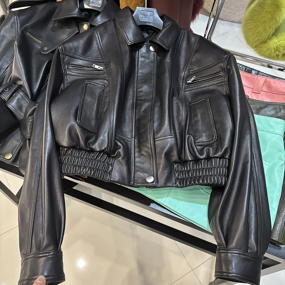 YOLOAgain 2025 Autumn Oversized Suede Jacket Women Real Leather Bomber Jacket Female