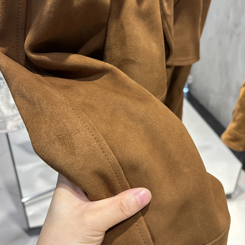 YOLOAgain Real Leather Jacket Women Burgundy Grain Leather Jacket With Belt