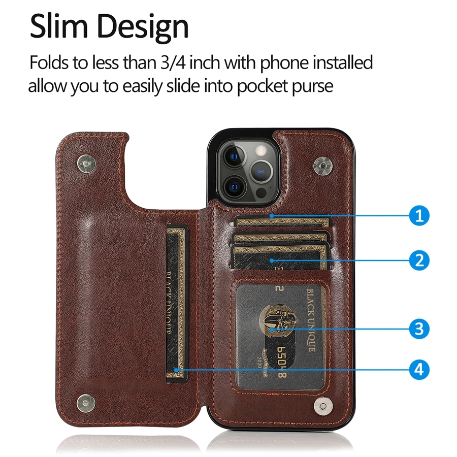 Wallet Butterfly Embossing Slot Magnetic Flip Leather Case For iPhone 16e 16 Pro Max 15 14 13 12 11 SE 2 X XR XS 8 7 Plus Cover