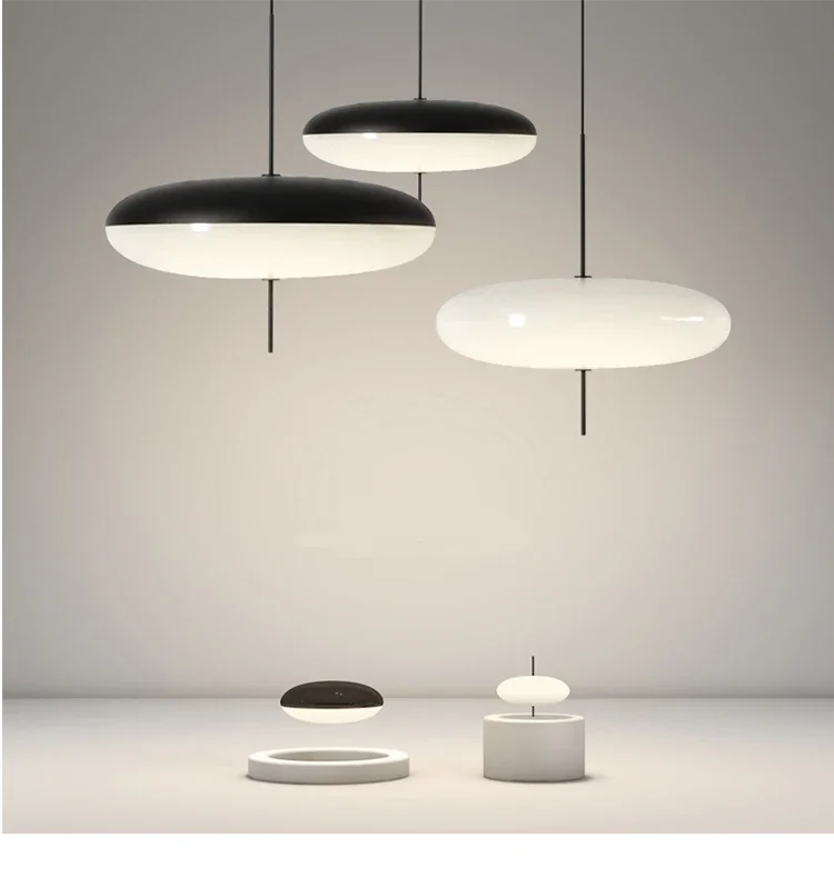 Nordic Creative Internet Celebrity Flying Saucer Art Chandelier Personalized Exhibition Hall Dining Table Simple Round Bar Lamps