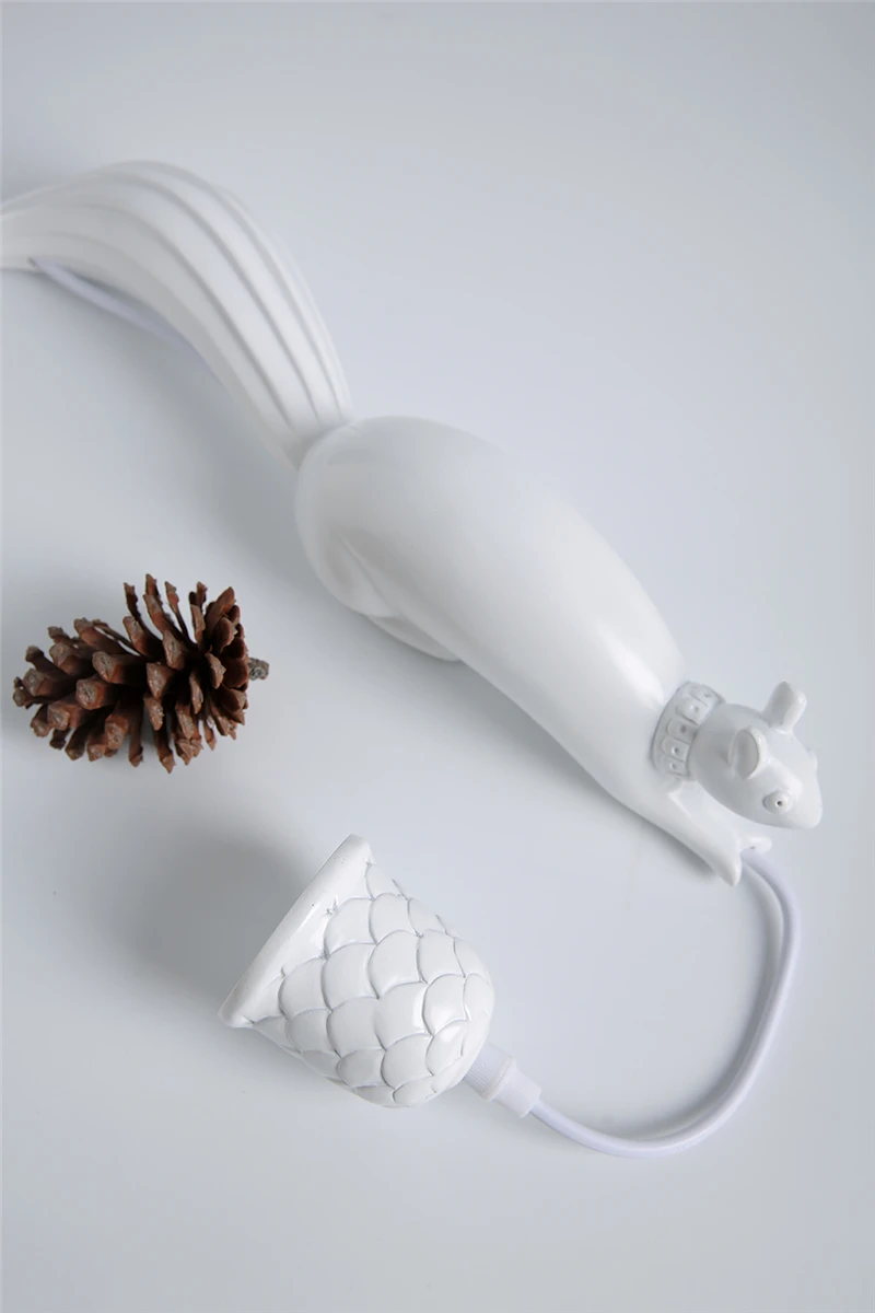 Hanglamp Squirrel Shape Nordic Resin animal Pendant Light LED Indoor decor Hanging Lamp For Dining Room Living Room Kids Room