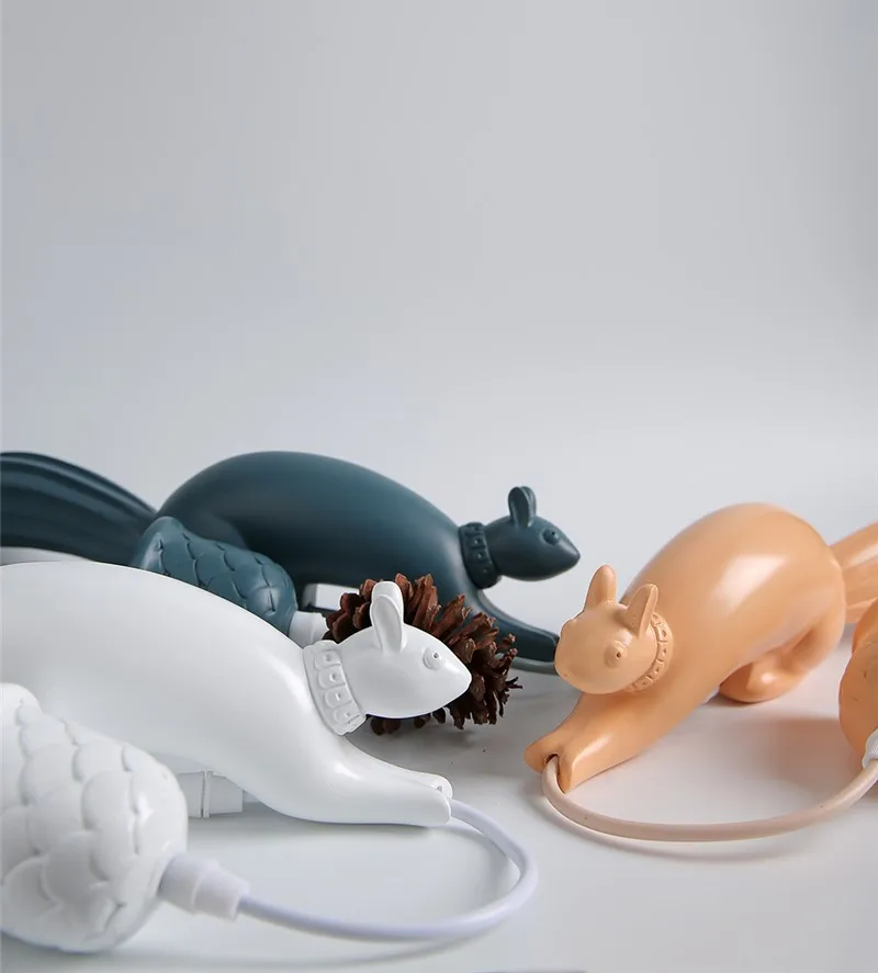 Hanglamp Squirrel Shape Nordic Resin animal Pendant Light LED Indoor decor Hanging Lamp For Dining Room Living Room Kids Room