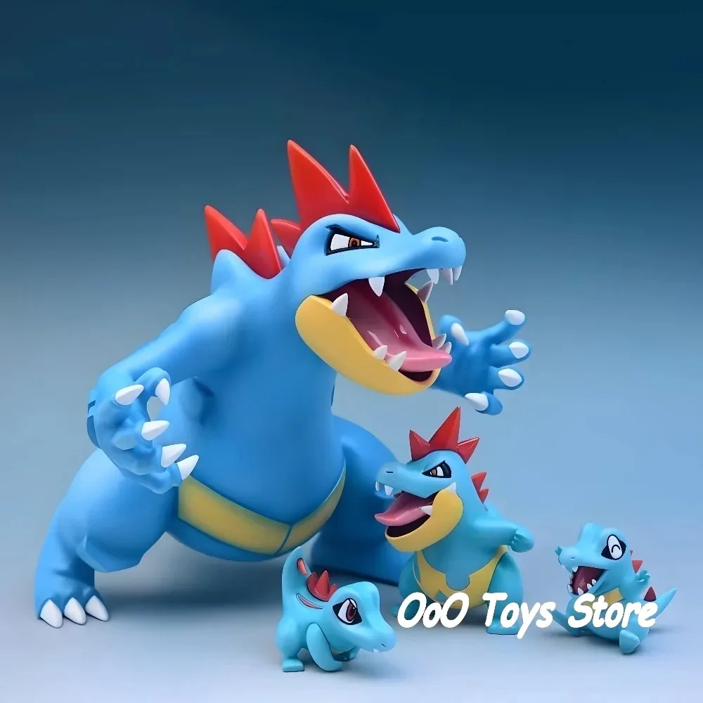 Anime Pokemon Figure Feraligatr Evolutionary Group Action Figures Pvc Statue Desktop Ornamen Collection Model Toys Gifts 3-11cm