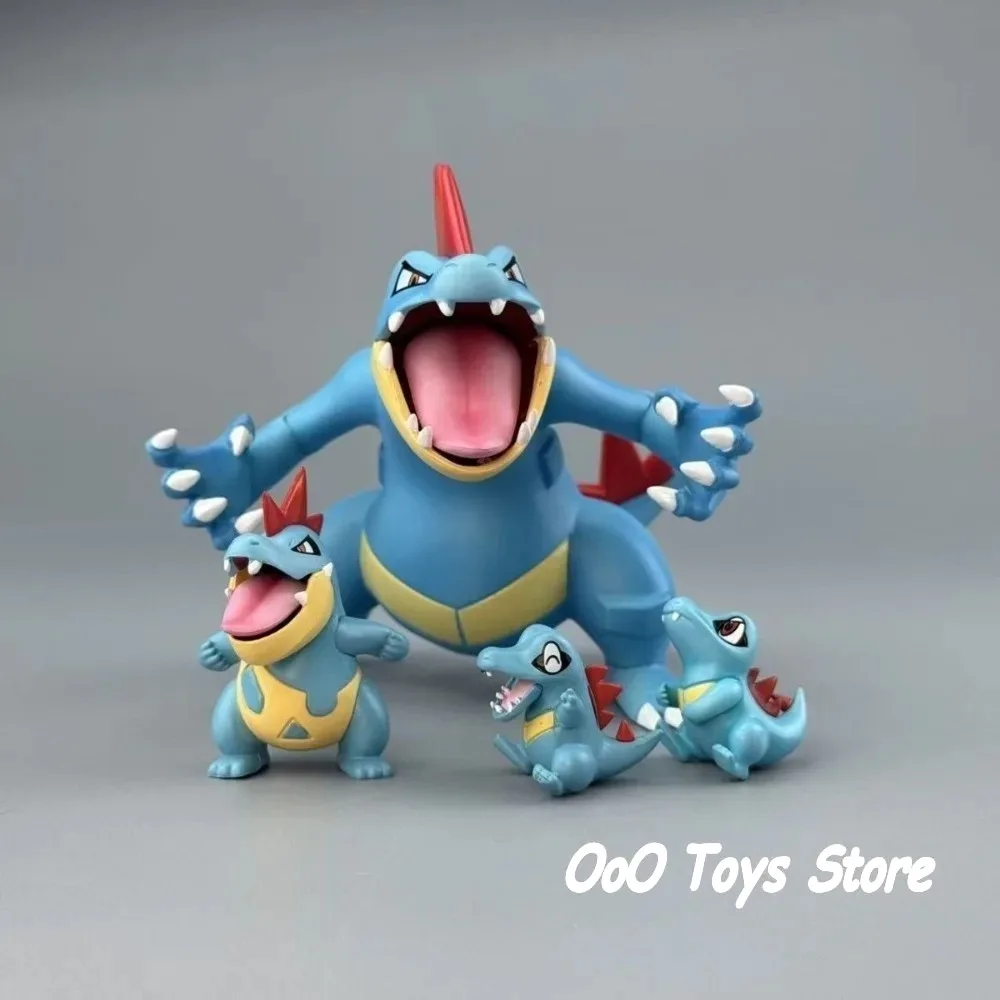 Anime Pokemon Figure Feraligatr Evolutionary Group Action Figures Pvc Statue Desktop Ornamen Collection Model Toys Gifts 3-11cm
