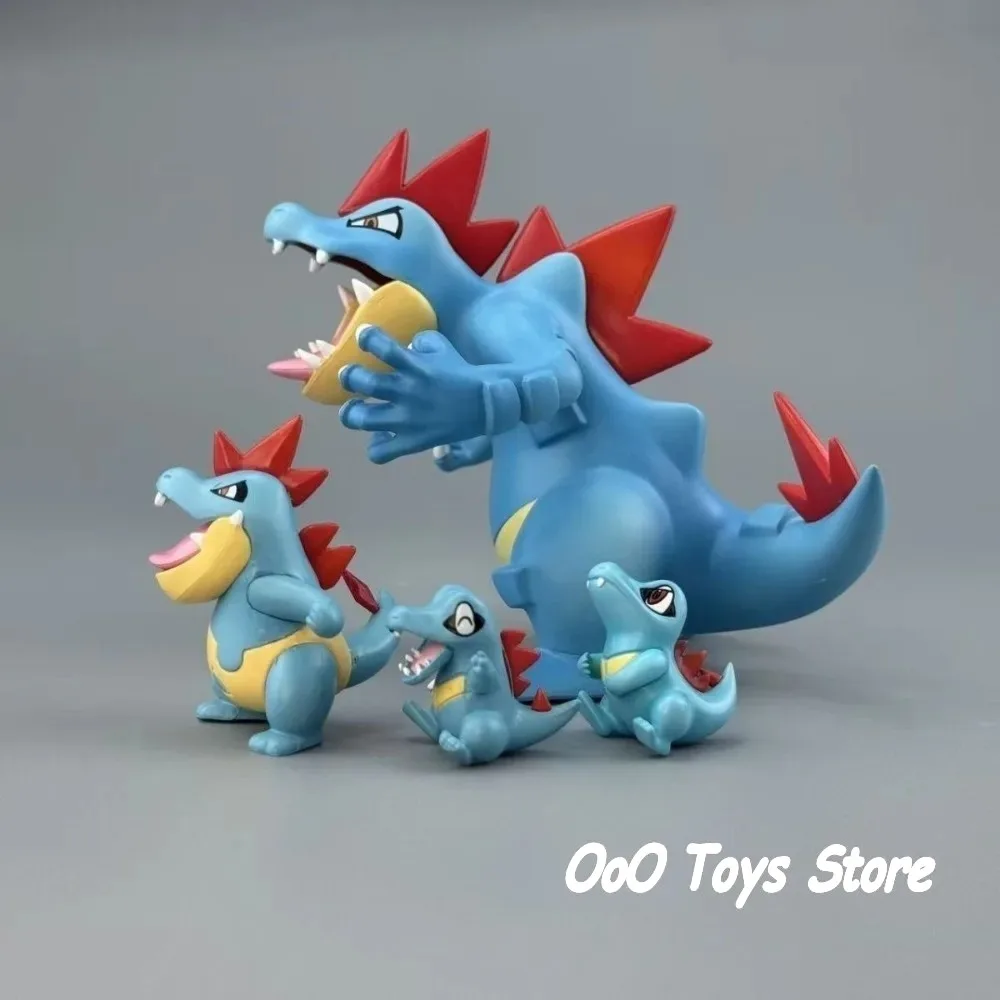 Anime Pokemon Figure Feraligatr Evolutionary Group Action Figures Pvc Statue Desktop Ornamen Collection Model Toys Gifts 3-11cm