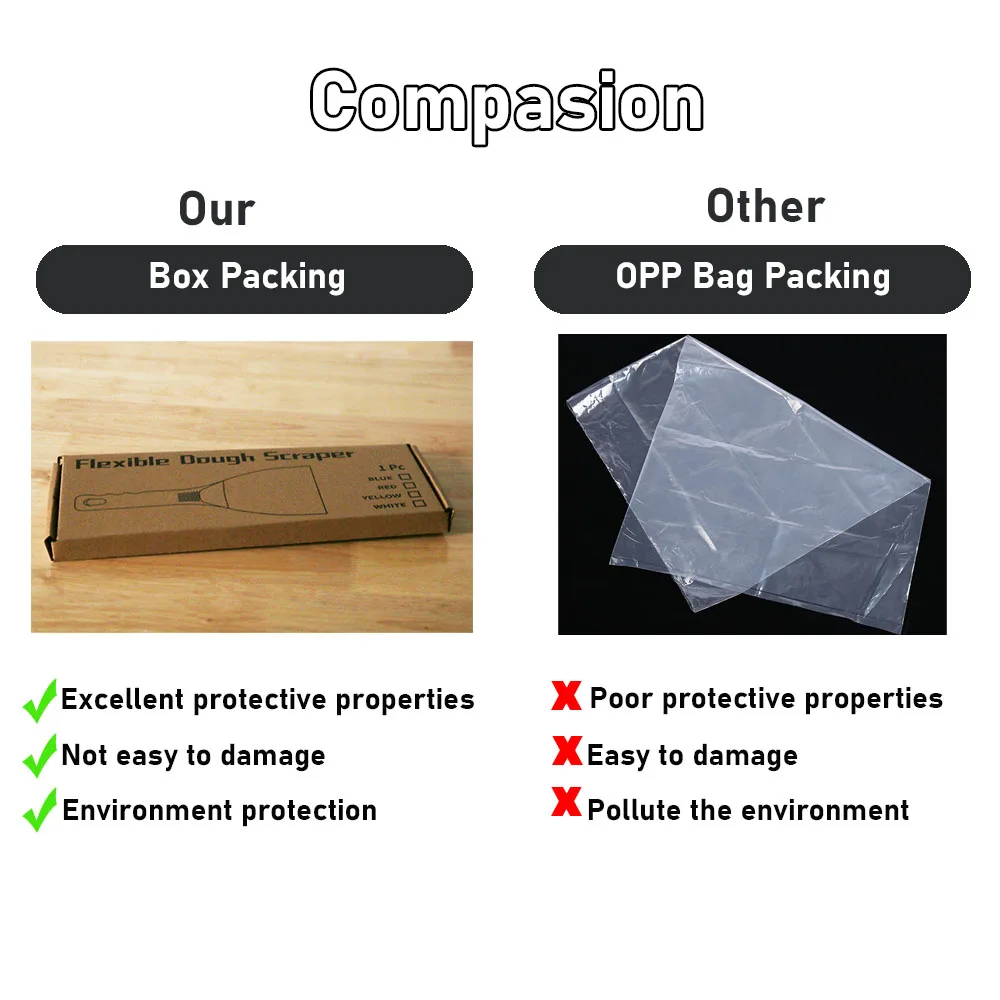 Pizzathome Flexible Scraper Anti-heat Shockproof Spatula Food Grade Non-Stick Scratch Resistant Dough Cutter Flexibility Scraper