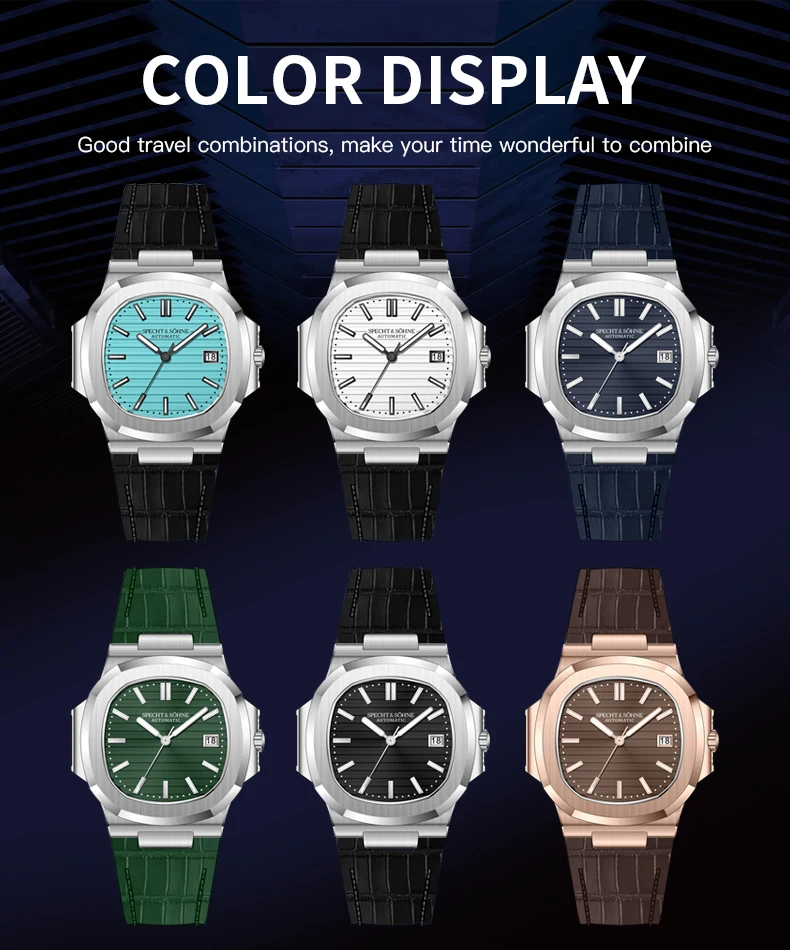 Specht&Sohne 2026 New Classic Men's Watches Luxury Automatic Watch For Men Stainless Steel Sapphire 8215 Mechanical WristWatch