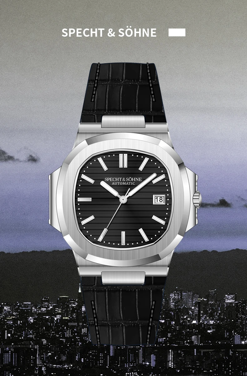 Specht&Sohne 2026 New Classic Men's Watches Luxury Automatic Watch For Men Stainless Steel Sapphire 8215 Mechanical WristWatch