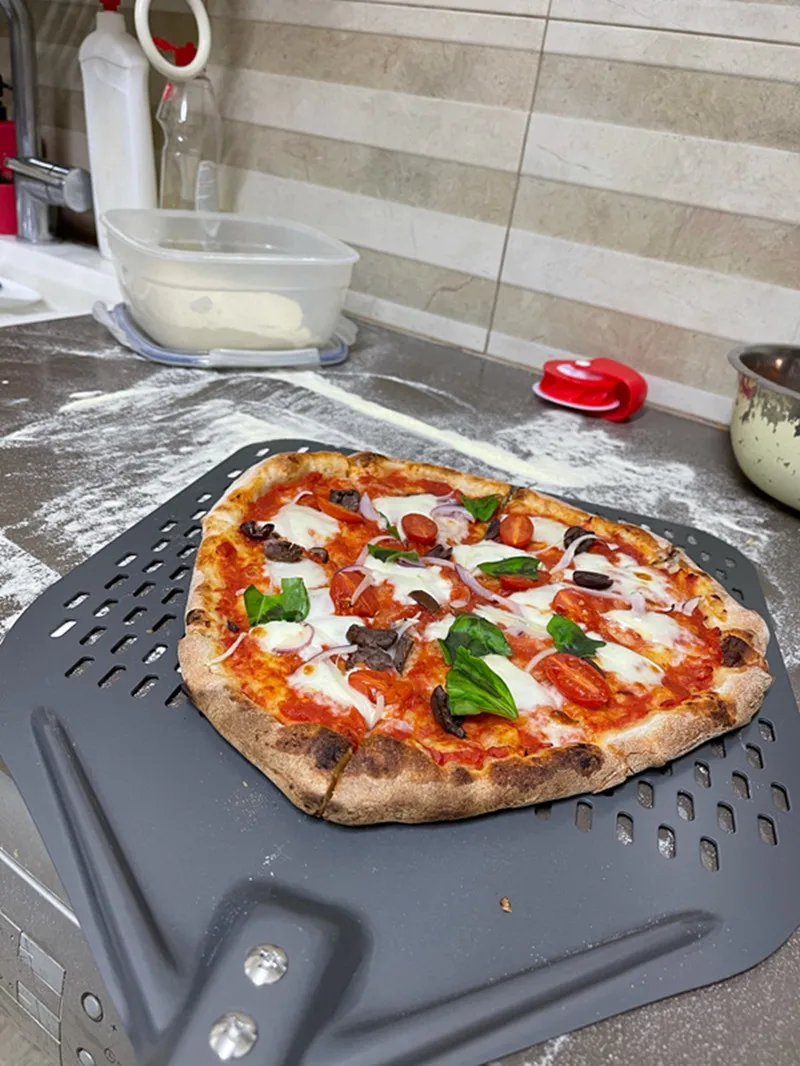 12 14 inch Pizza Shovel Peel Big long Aluminum With Long Handle Pastry Tools Peels Shovel Peel Paddle Pizza Cake Baking Tools