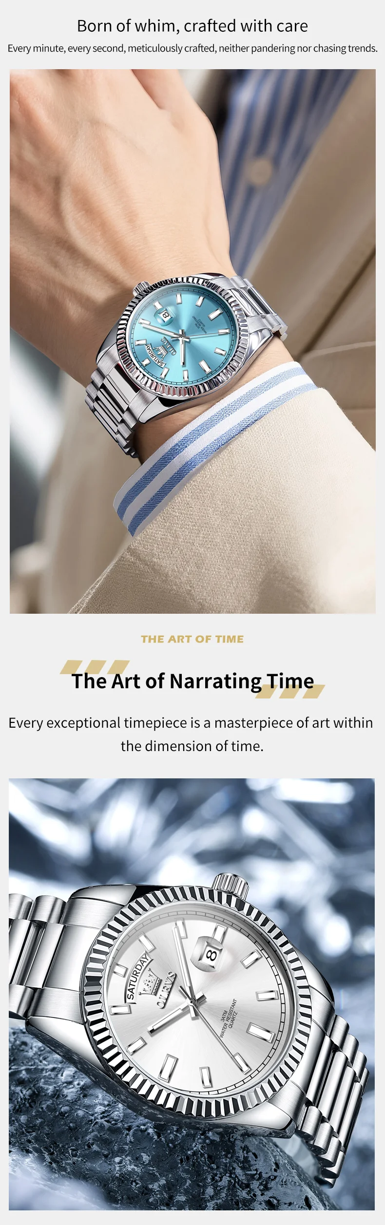 OLEVS New Fashion Quartz Mens Watches Top Brand Luxury Wristwatch Day Date Watch Men Waterproof Steel Male Clock Reloj Hombre
