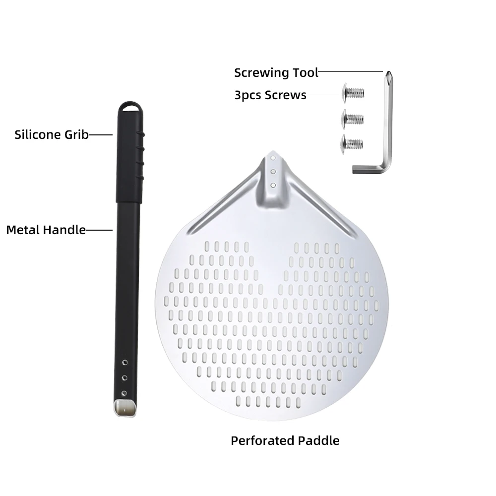 Big Pizza Peel Shovel Oven Paddle Accessories for Pizza Slide Turning Peel Kitchen Bread Maker Baking Oven Gadgets Pizza Tool