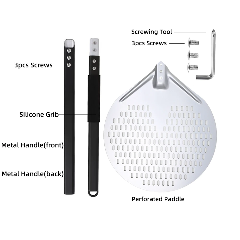 Big Pizza Peel Shovel Oven Paddle Accessories for Pizza Slide Turning Peel Kitchen Bread Maker Baking Oven Gadgets Pizza Tool