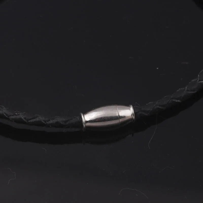 Stainless Steel Magnetic Clasp Bracelet Fashion Jewelry Crystal Rhinestone Charm Leather Wrap Bracelets For Women