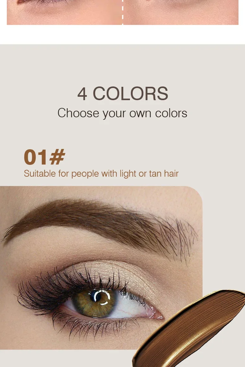 Professional Eyebrow Enhancers Cream Women Natural Liquid Dyeing Eyebrow Set Brow Tattoo Pigments Lasting Waterproof Eyebrow Gel