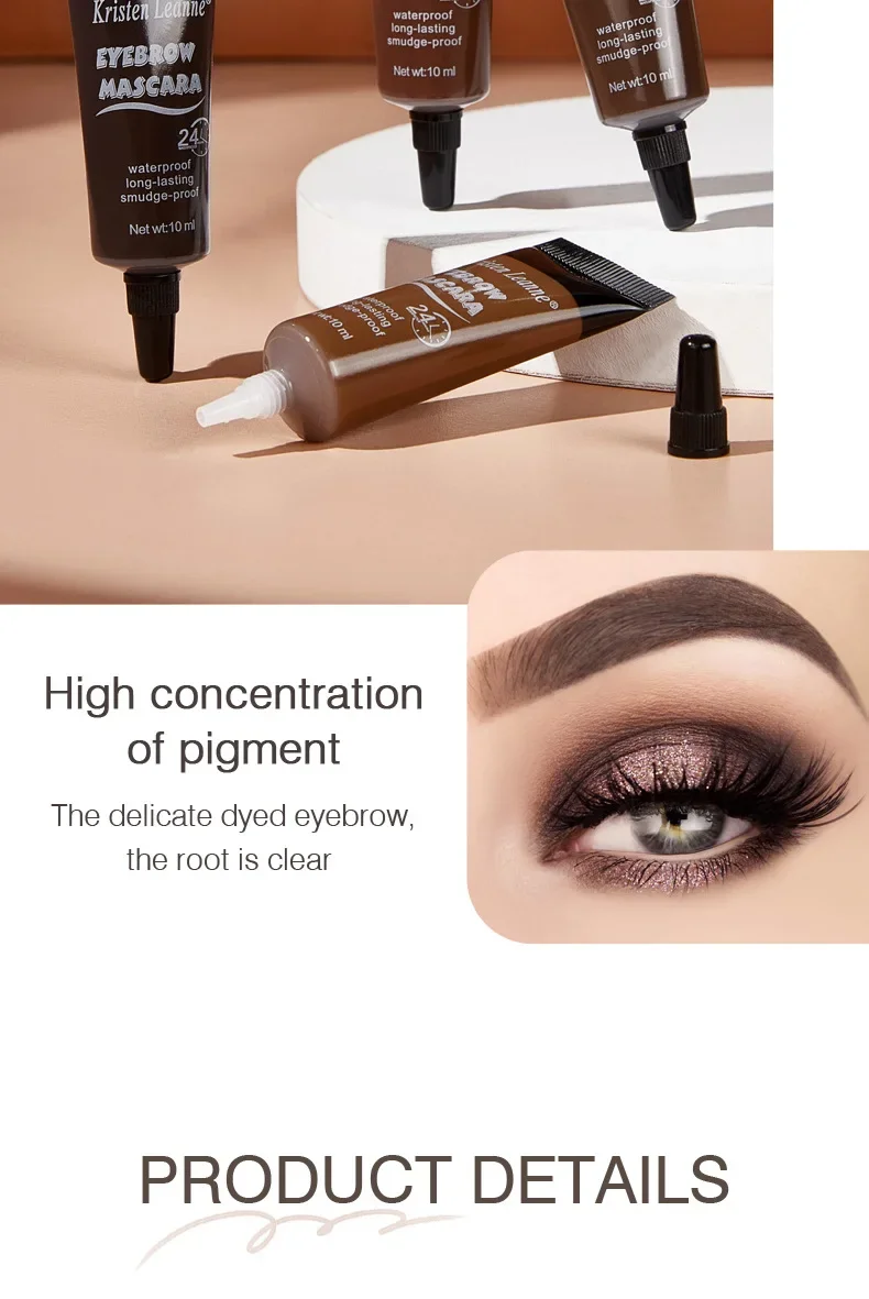 Professional Eyebrow Enhancers Cream Women Natural Liquid Dyeing Eyebrow Set Brow Tattoo Pigments Lasting Waterproof Eyebrow Gel