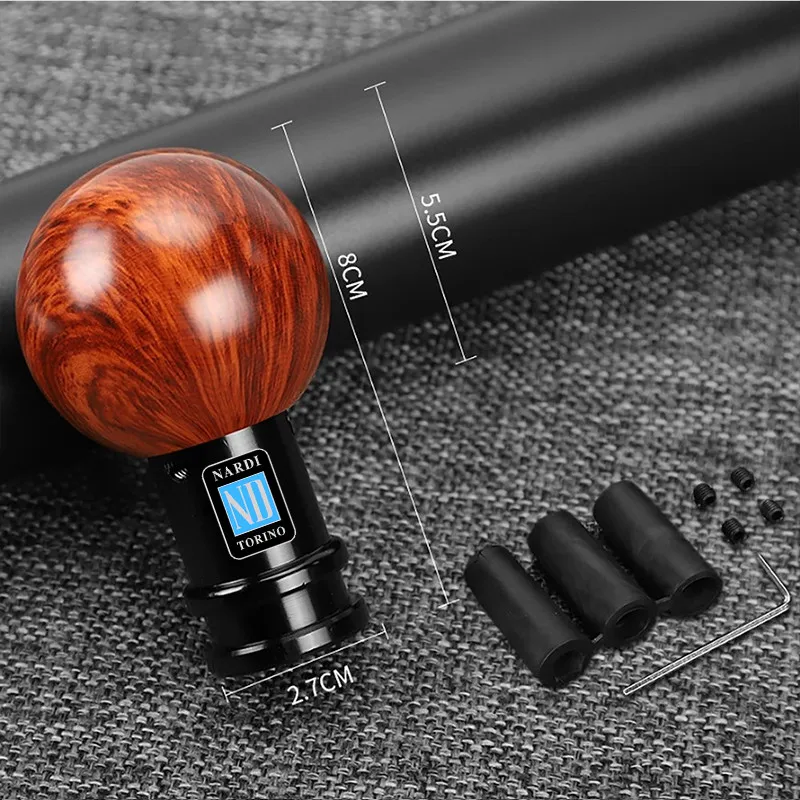 JDM universal Aluminum Alloy Wood Grain Color Gear Shifter Knob Car All Aluminum Gear Lever