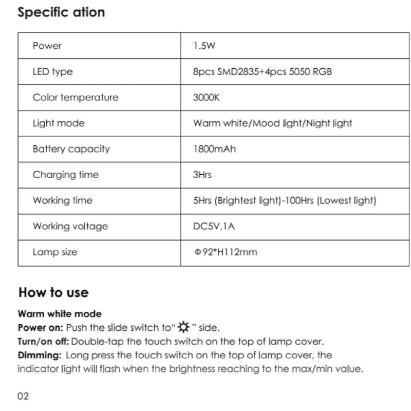 New Egg Shape Night Ambient Light RGB Control Touch Dimmable Lamp USB Rechargeable Portable Table for Bedside Lamps Night Lamp