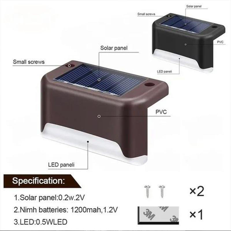 32/24/16/12/8/4Pcs Solar Deck Lights Outdoor Waterproof LED Fence Lights Garden Step Lamp for Patio Stairs Railing Pathway Step