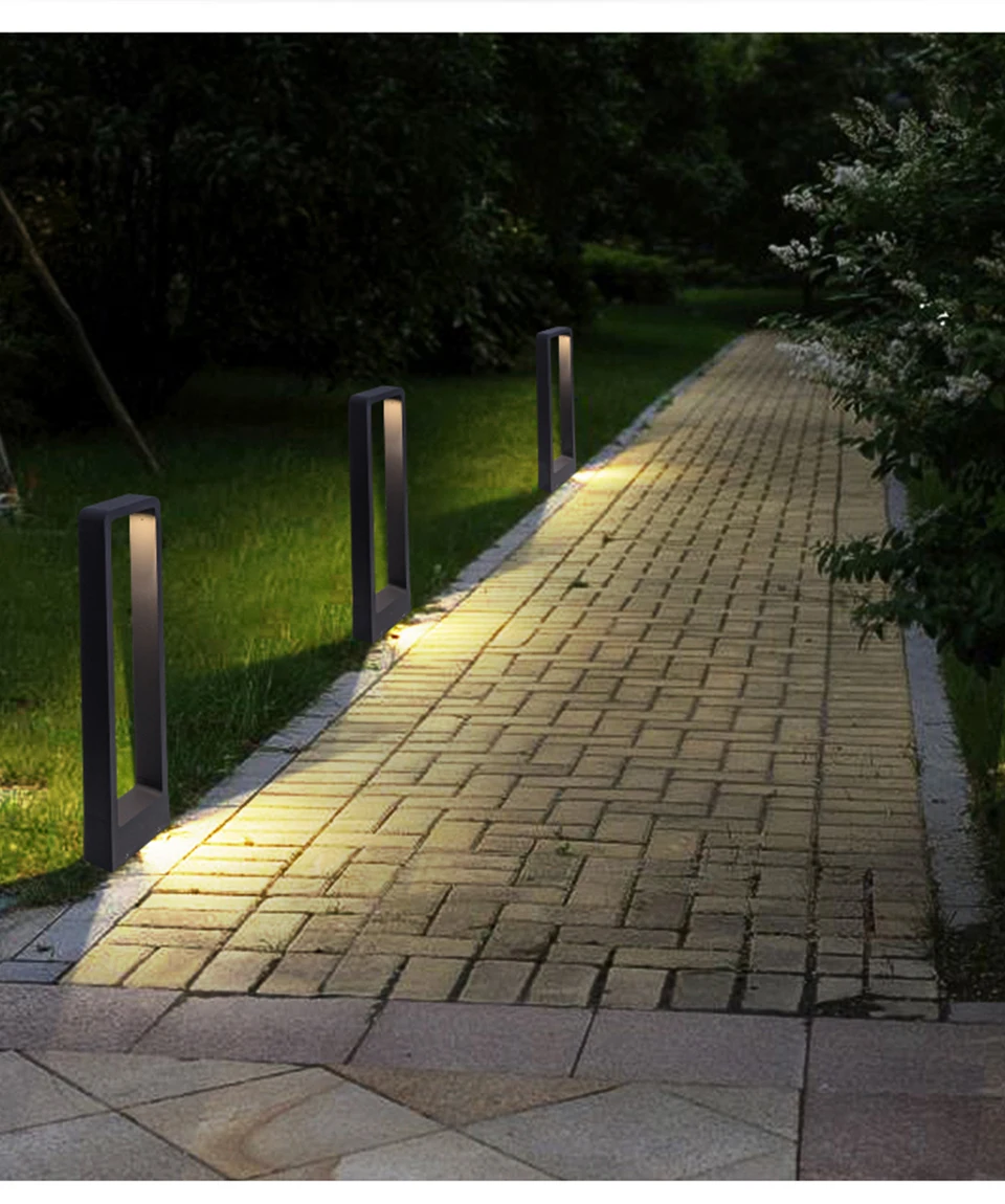 LED Garden Lights Lawn Lamp IP65 Waterproof 7W Modern Aluminum Pillar Light Outdoor Courtyard Villa Landscape Lawn Bollards Lamp