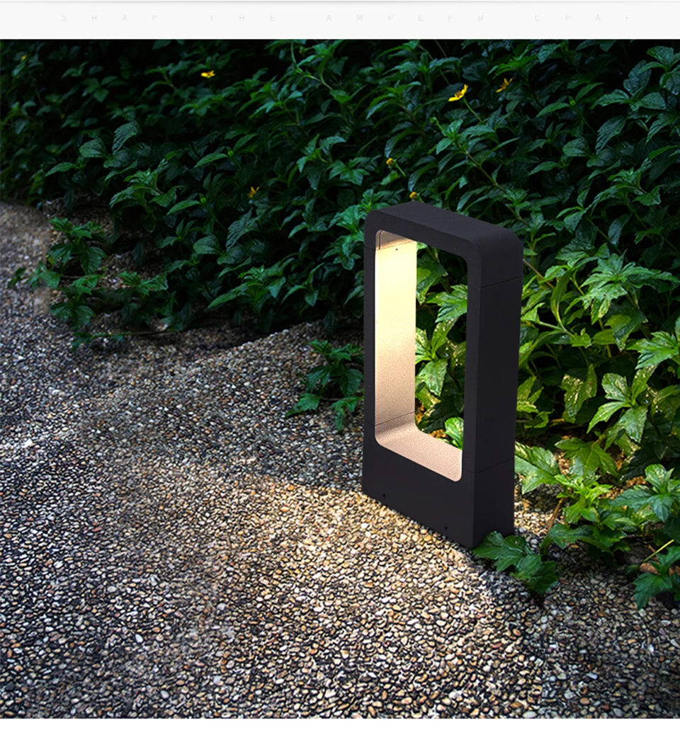 LED Garden Lights Lawn Lamp IP65 Waterproof 7W Modern Aluminum Pillar Light Outdoor Courtyard Villa Landscape Lawn Bollards Lamp