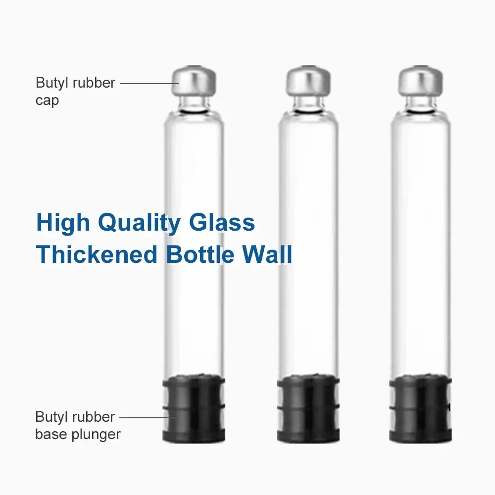 10-50Pcs 3ML Insulin Cartridges 300IU Sterilized Disposable Glass Vial for Diabetes Injection Pen for Peptide Pen Injection