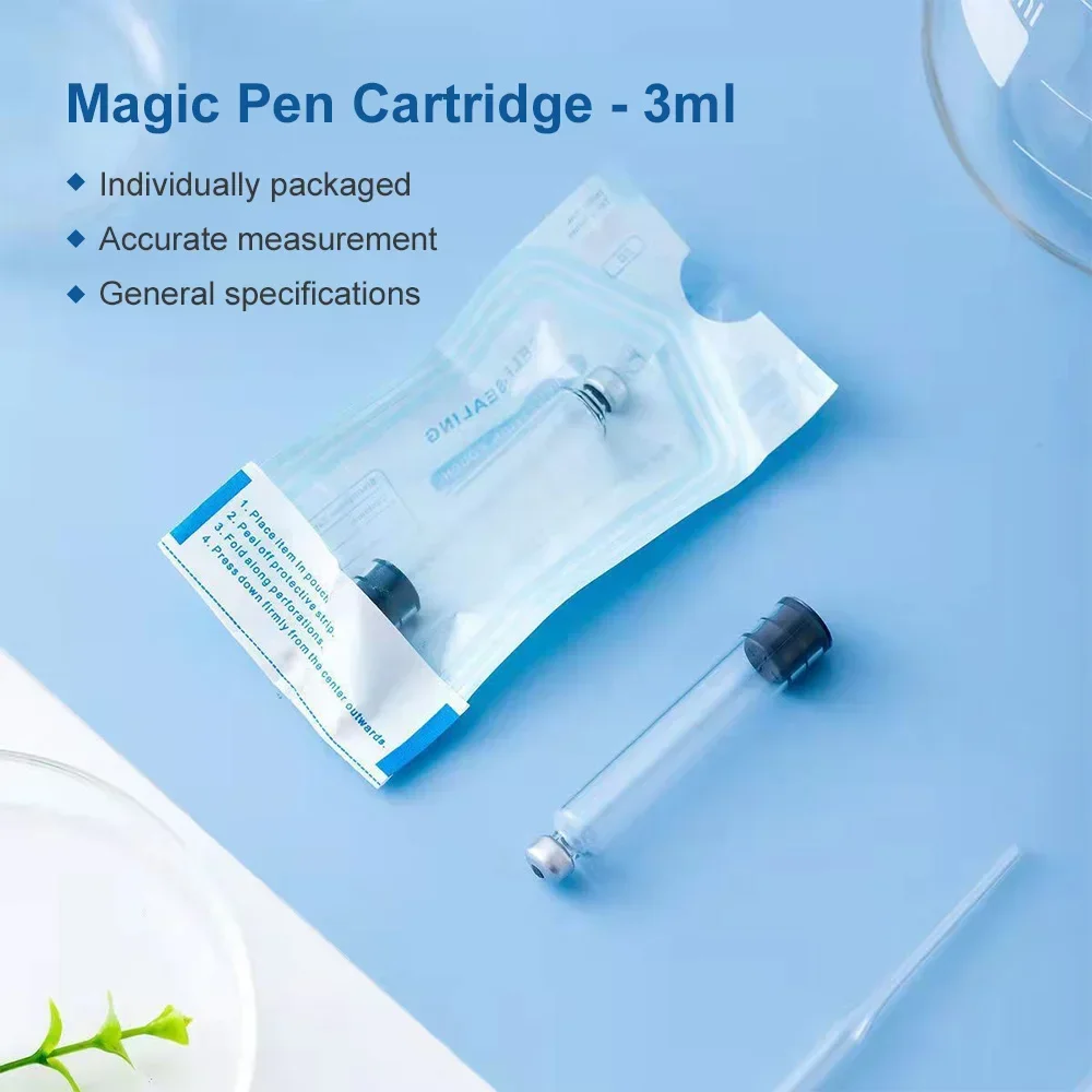 10-50Pcs 3ML Insulin Cartridges 300IU Sterilized Disposable Glass Vial for Diabetes Injection Pen for Peptide Pen Injection