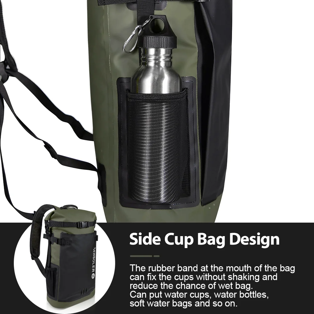 Swimming PVC Pack Dry Bag Backpack for Women Men 35L Waterproof Shoulder Kayak Trekking Drifting Rafting Surfing Boating Bag