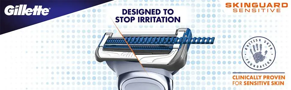 Gillette Skinguard Razors for Men Shaving Razor Safety Shaver for Sensitive Skin1 Razor Handle 1 Razor Blade