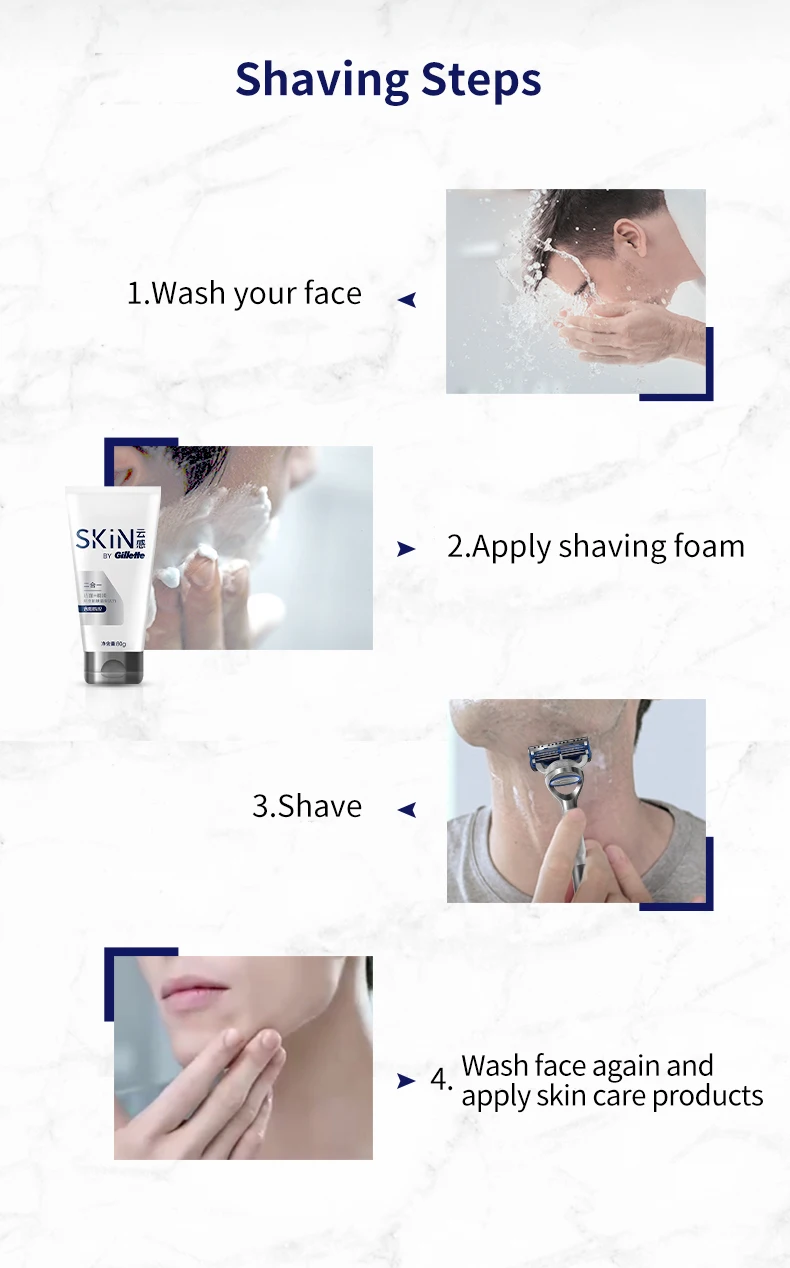 Gillette Skinguard Razors for Men Shaving Razor Safety Shaver for Sensitive Skin1 Razor Handle 1 Razor Blade
