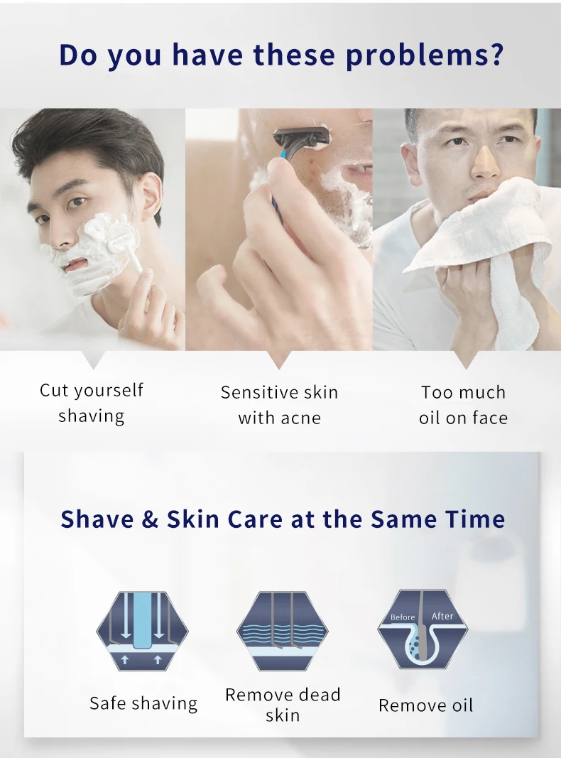 Gillette Skinguard Razors for Men Shaving Razor Safety Shaver for Sensitive Skin1 Razor Handle 1 Razor Blade