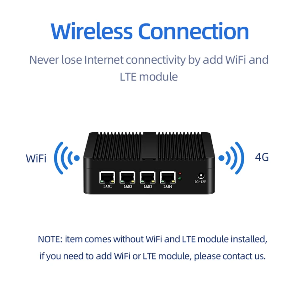 4 Ethernet Mini PC Intel N100 N2830 J1900 J4125 N5105 CPUs X86 Firewall Router Pfsense OPNSENSE Windows Linux Virtual Machine