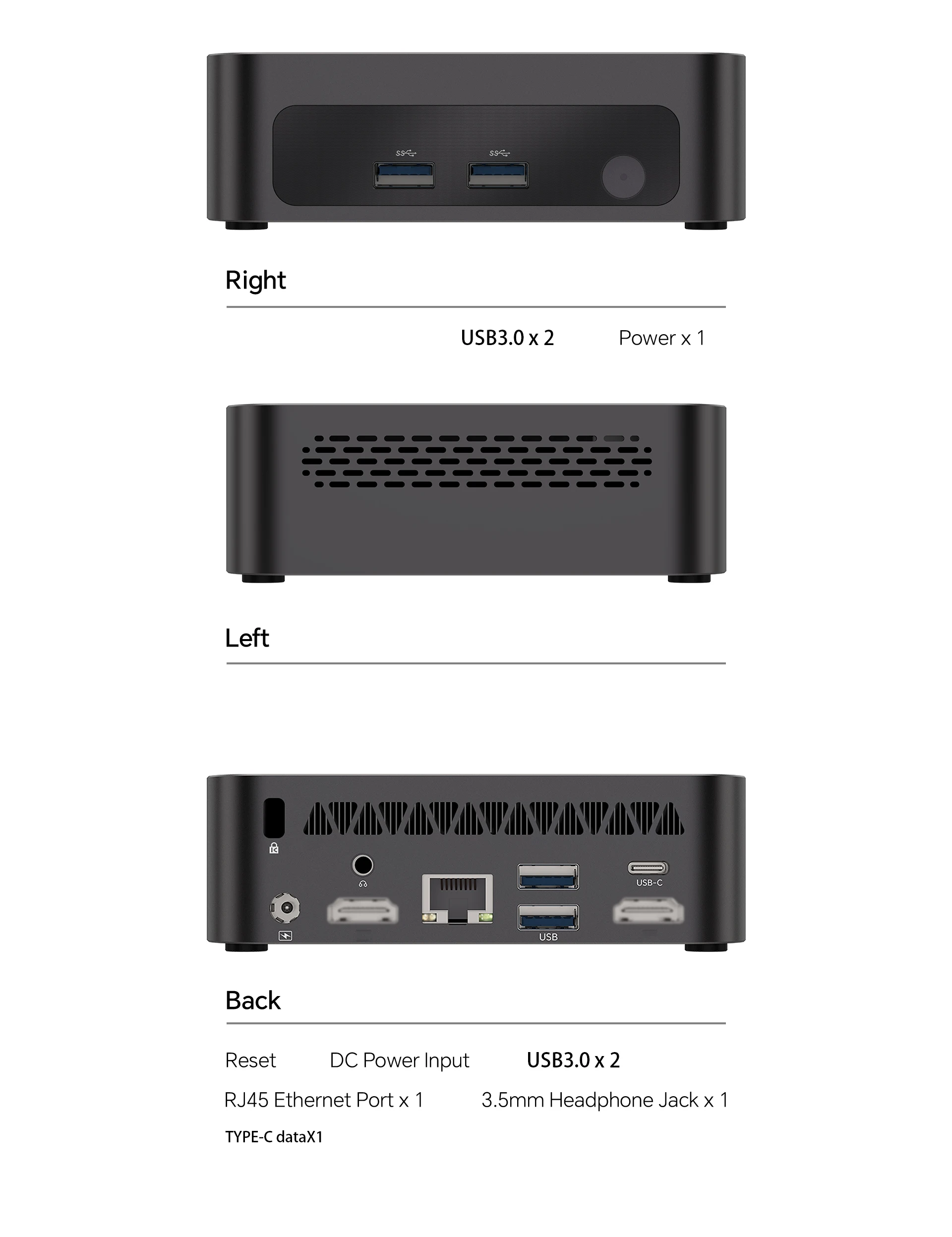 SOYO Mini PC Y5 Intel i3 4th CPU 8GB RAM 128GB ROM Windows 10 WiFi BT4.2 Desktop Computer