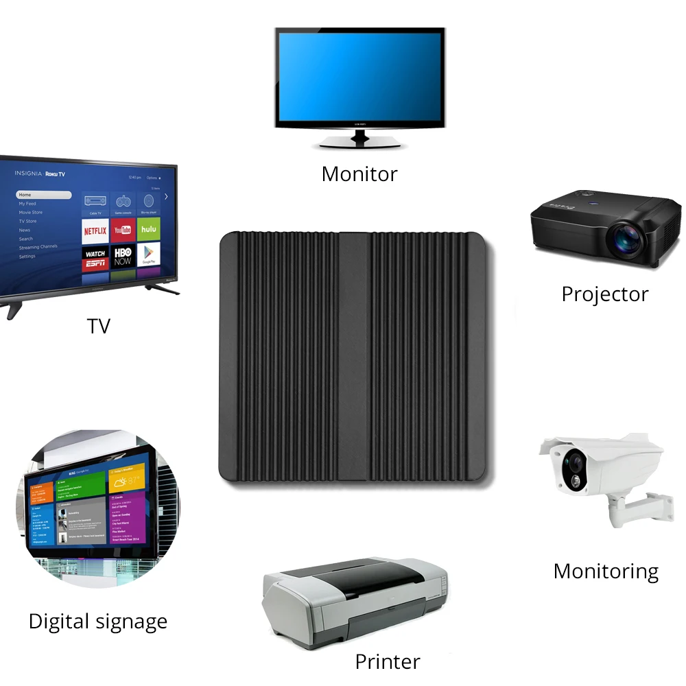 XCY Fanless Mini PC Intel Core I7 4500U I5 4200U Gigabit Ethernet HDMI VGA Display 8x USB Ports Support WiFi Windows Linux