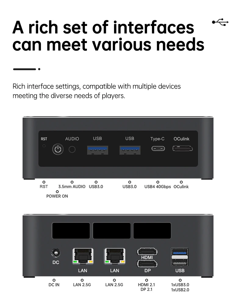 AMD Ryzen AI 7 PRO 360 AI 9 HX 470 370 R9 8945HS 7840HS Mini PC Dual LAN 2xDDR5 PCIe4.0 Windows 11 PC Gaming Mini Computer
