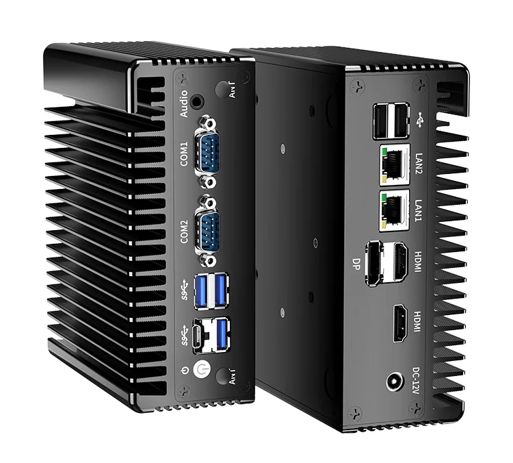 Topton 2x2.5G Nics Intel N150 N100 Fanless Mini PC 2*COM NVMe DDR4 2*HD 1*DP Type-C Solid Firewall PC Industrial Mini Computer