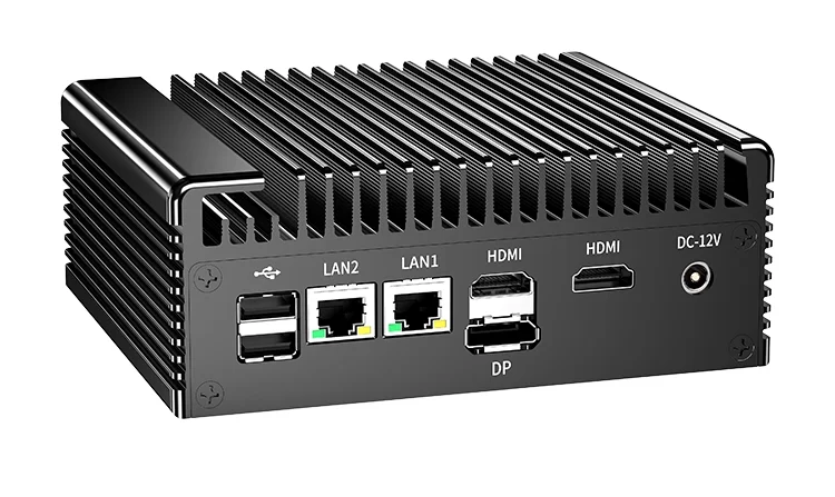 Topton 2x2.5G Nics Intel N150 N100 Fanless Mini PC 2*COM NVMe DDR4 2*HD 1*DP Type-C Solid Firewall PC Industrial Mini Computer