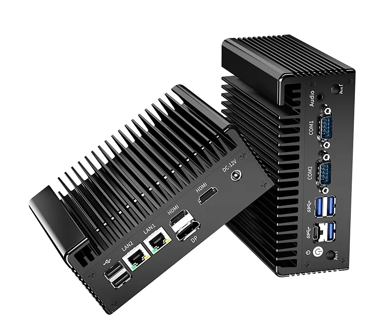 Topton 2x2.5G Nics Intel N150 N100 Fanless Mini PC 2*COM NVMe DDR4 2*HD 1*DP Type-C Solid Firewall PC Industrial Mini Computer