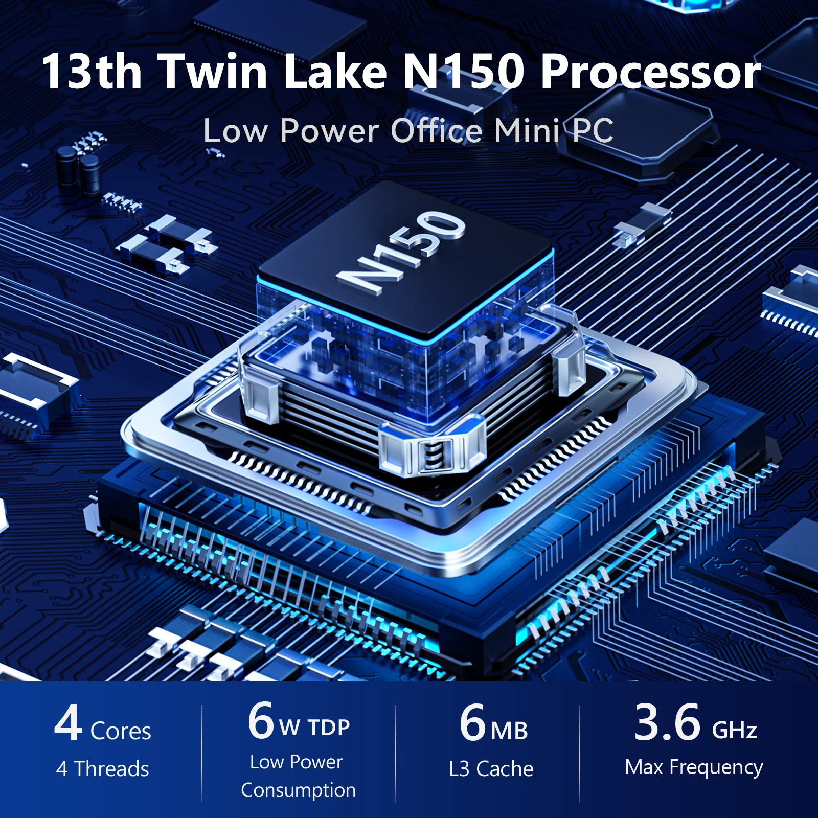 N6 Mini PC Intel Twin Lake N150 8GB/16GB 512GB/1TB Windows 11 Pro GK3 PLUS Gaming Computer, 4K 60Hz HDMI VGA Win11 Minipc