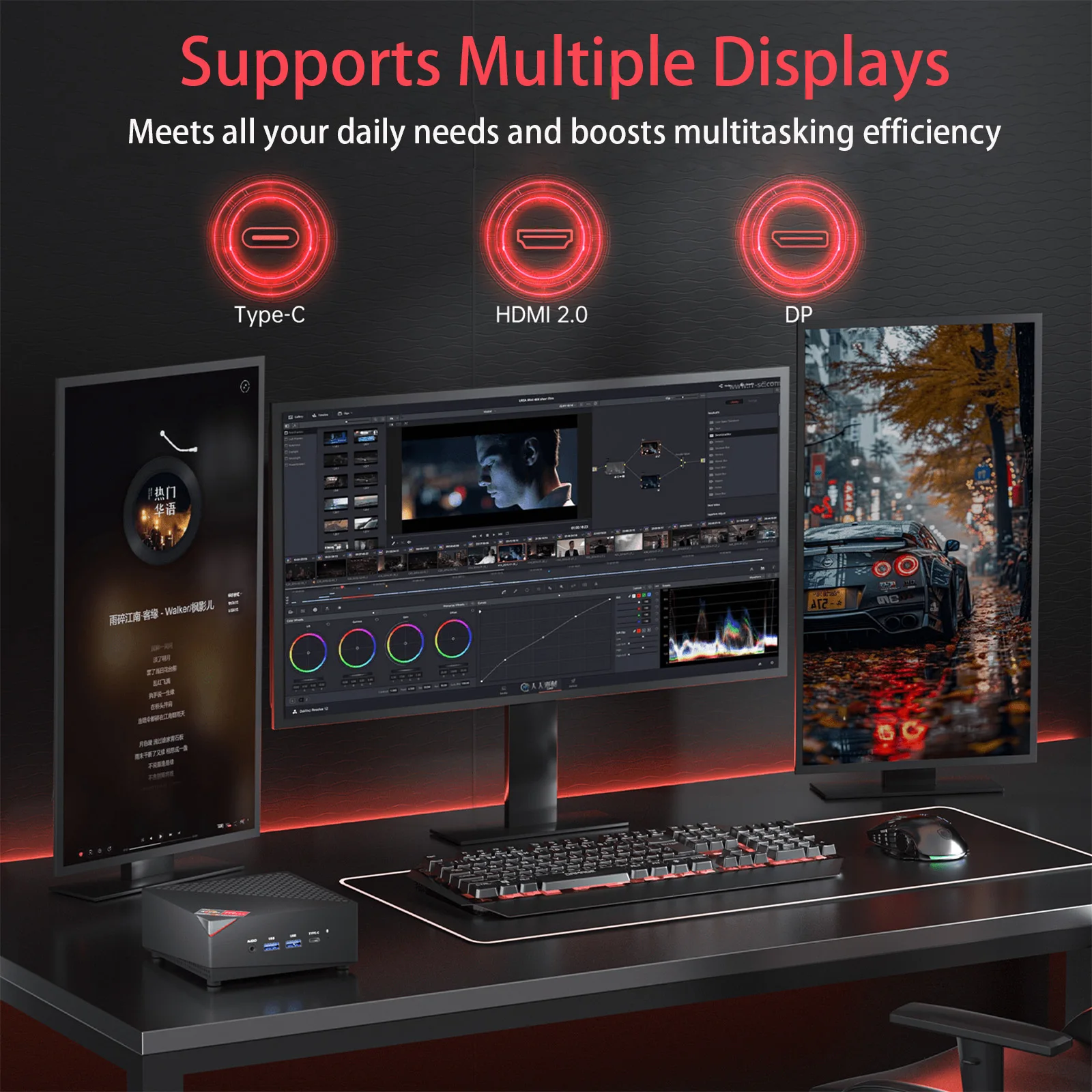 KAMRUI MINI PC R7 7730U Dual Channel 32GB DDR4 512GB SSD Win11pro WiFi6 BT5.2 Triple 4K Display Desktop Computer for Office Home