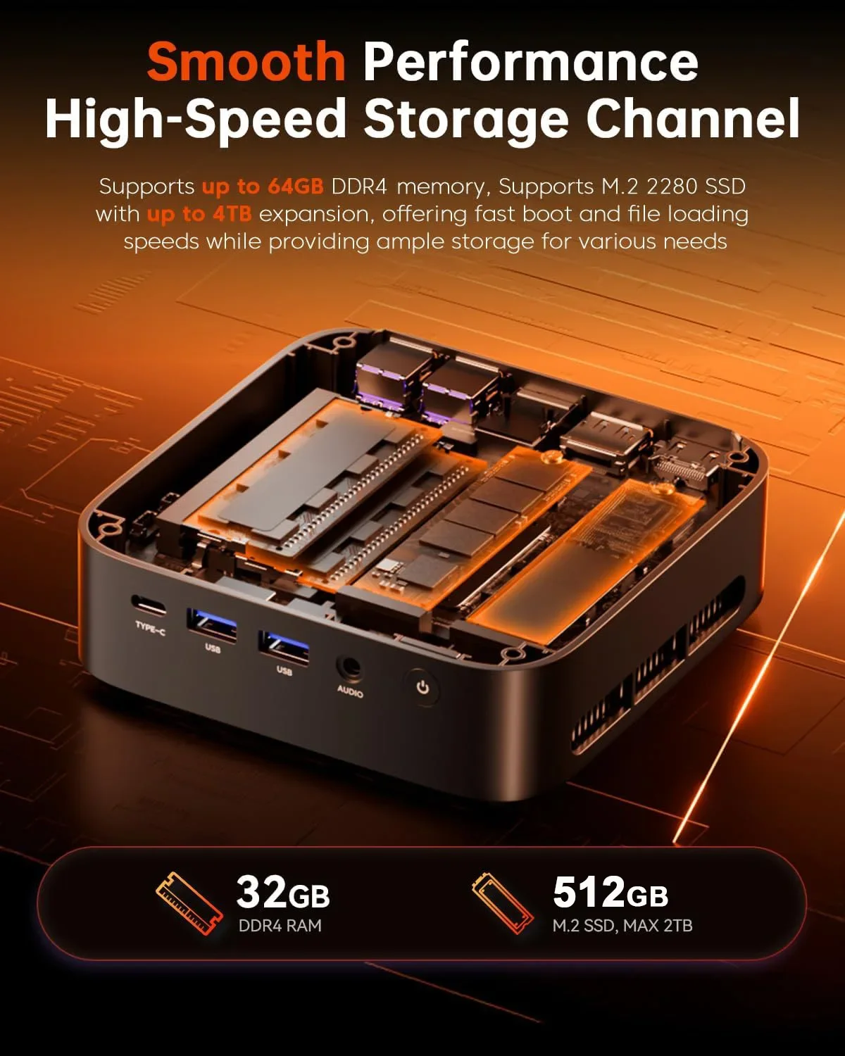 KAMRUI MINI PC R7 7730U Dual Channel 32GB DDR4 512GB SSD Win11pro WiFi6 BT5.2 Triple 4K Display Desktop Computer for Office Home