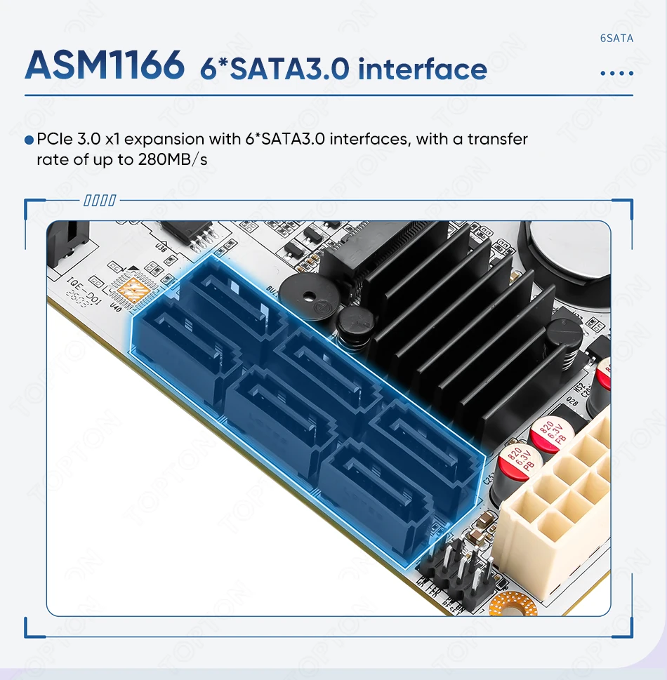 6-Bay Intel N150 Twin Lake Firewall NAS Motherboard 1*PCIEx4 2*Intel I226-V 2.5G 2*M.2 NVMe 6*SATA3.0 DDR5 Mini ITX Mainboard