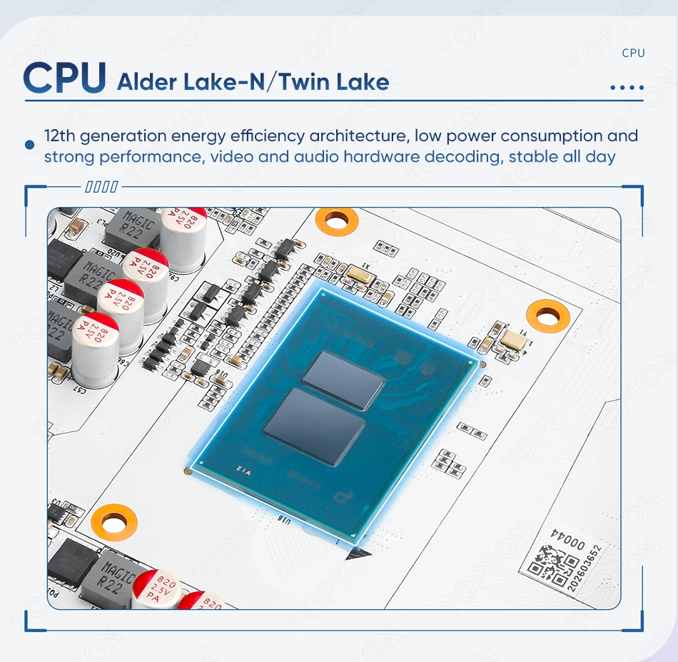 6-Bay Intel N150 Twin Lake Firewall NAS Motherboard 1*PCIEx4 2*Intel I226-V 2.5G 2*M.2 NVMe 6*SATA3.0 DDR5 Mini ITX Mainboard
