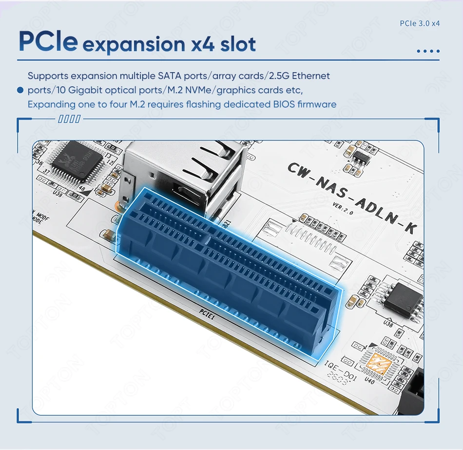 6-Bay Intel N150 Twin Lake Firewall NAS Motherboard 1*PCIEx4 2*Intel I226-V 2.5G 2*M.2 NVMe 6*SATA3.0 DDR5 Mini ITX Mainboard