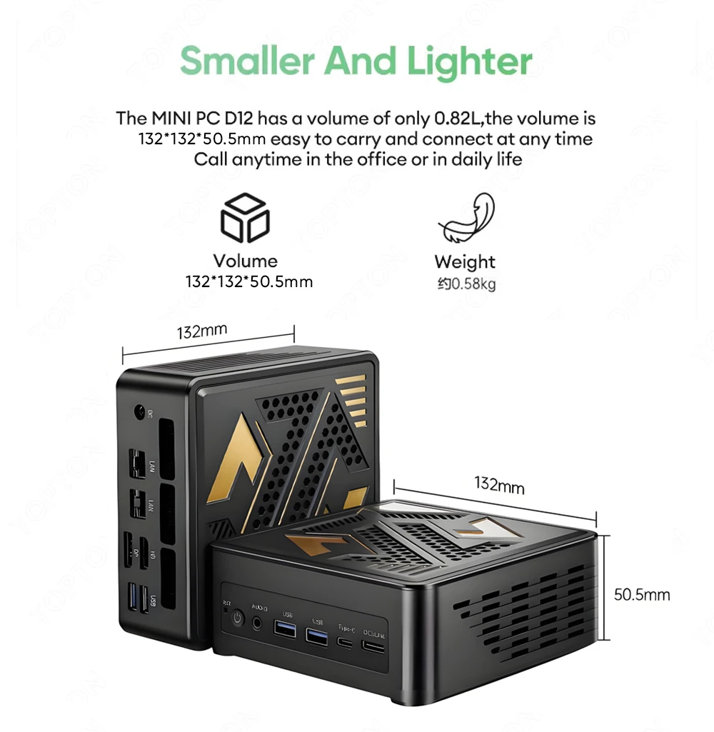 TOPC TR9 AI7 Pro 360 AI9 365 AI9 HX370 Mini PC Windows 11 Pro DDR5 5600MHz PCIe4.0*4 WiFi 6E BT5.3 OCulink USB4 AI Computer