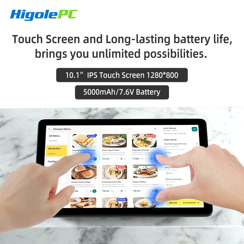 HIGOLE Mini PC Celeron N5095 8GB RAM/128GB ROM 10.1 Inch Touchscreen Mini Computer Dual RS232 HDMI,Auto-Boot Mini Desktop PC
