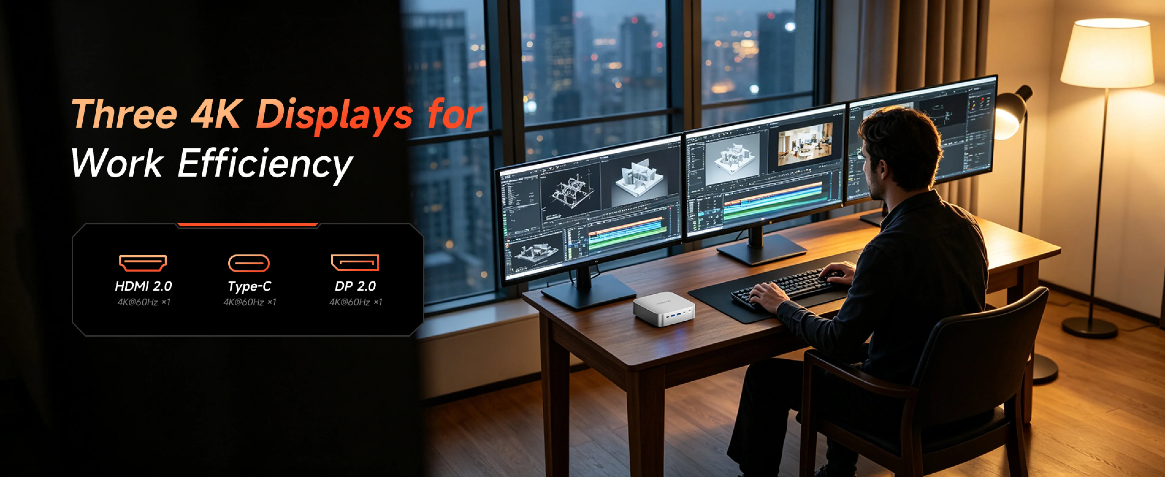 ACEMAGIC Mini PC AMD Ryzen 7 7735HS 16GB RAM 512GB SSD Windows 11 Pro Mini Computer 4K Triple Display, WiFi 6 BT 5.2 Expandable