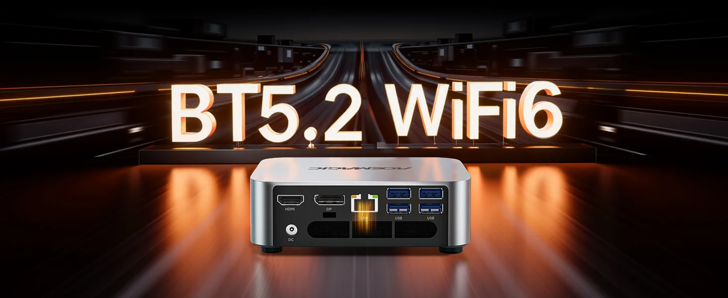 ACEMAGIC Mini PC AMD Ryzen 7 7735HS 16GB RAM 512GB SSD Windows 11 Pro Mini Computer 4K Triple Display, WiFi 6 BT 5.2 Expandable