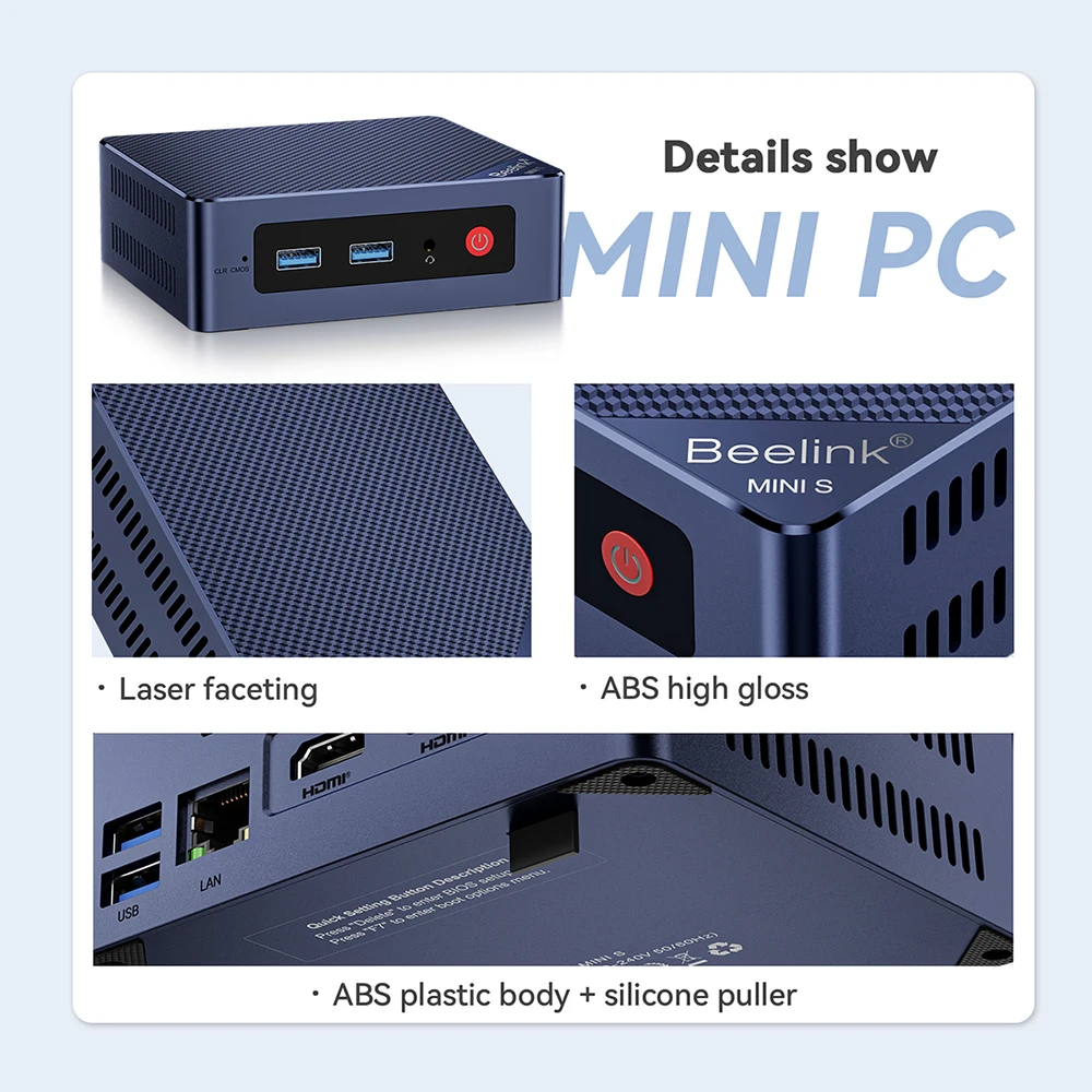 Beelink Mini S13 Twin Lake N150 16G 500G S12 Pro Intel 12th N100 Mini S/S12 Intel N5095/N95 DDR4 Windows 11 Desktop Computer