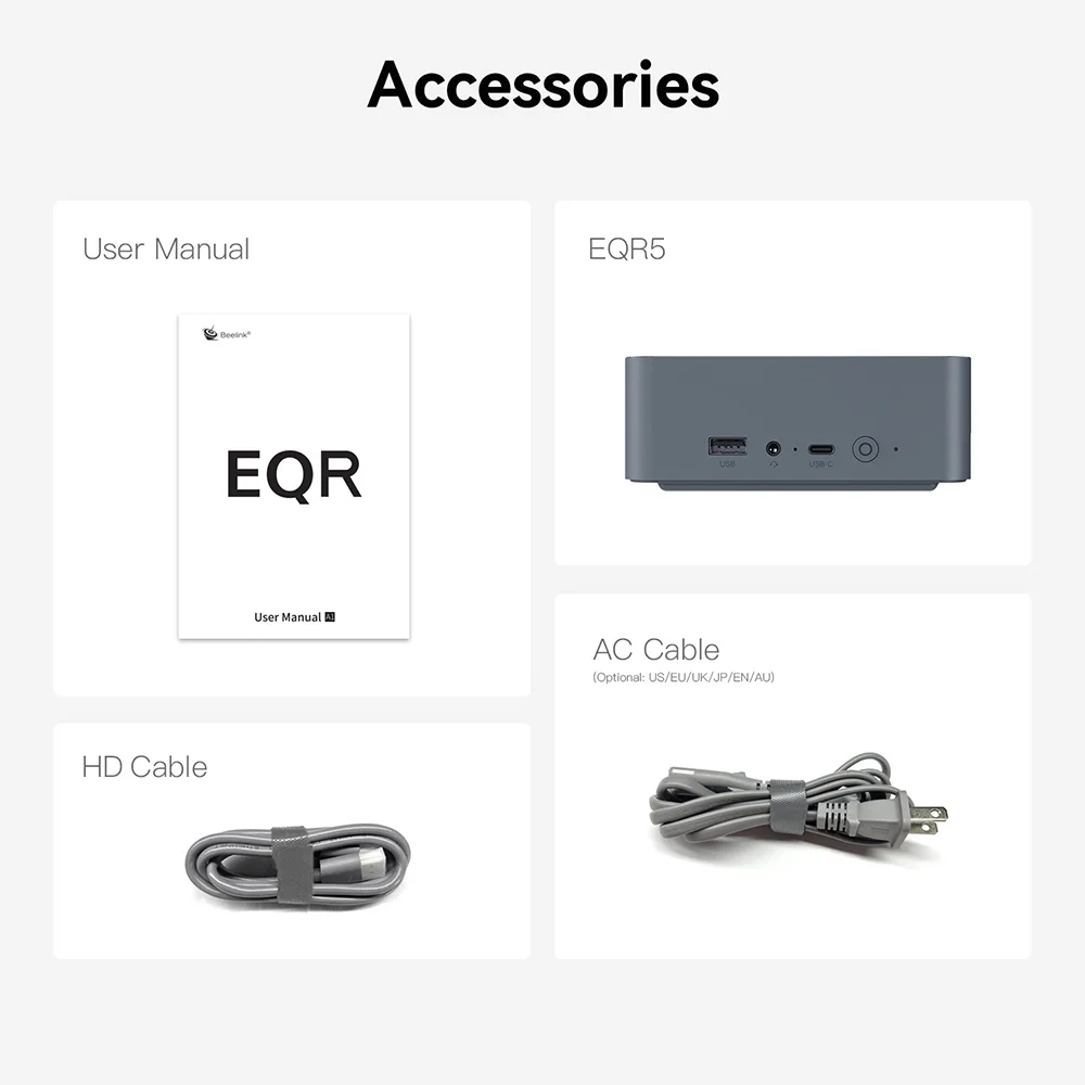 Beelink EQR7 AMD R7 7735U EQR6 R5 6600U EQR5 R5 5500U Mini PC DDR4 16G RAM 500G SSD Windows 11 WiFi6 4K 1000M Desktop Computer